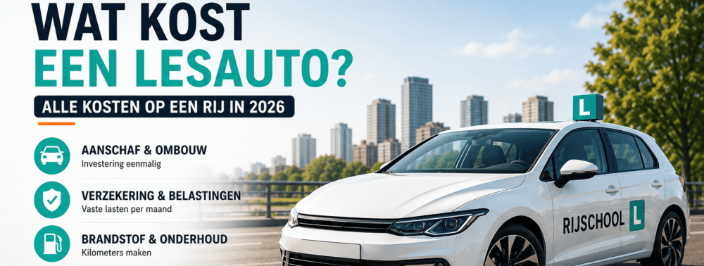 Wat kost een lesauto blog cover afbeelding